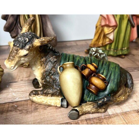 VTG O'Well Grandeur Hand-Painted Ceramic Nativity Scene Set 10 Pieces, Large - Picture 16 of 16